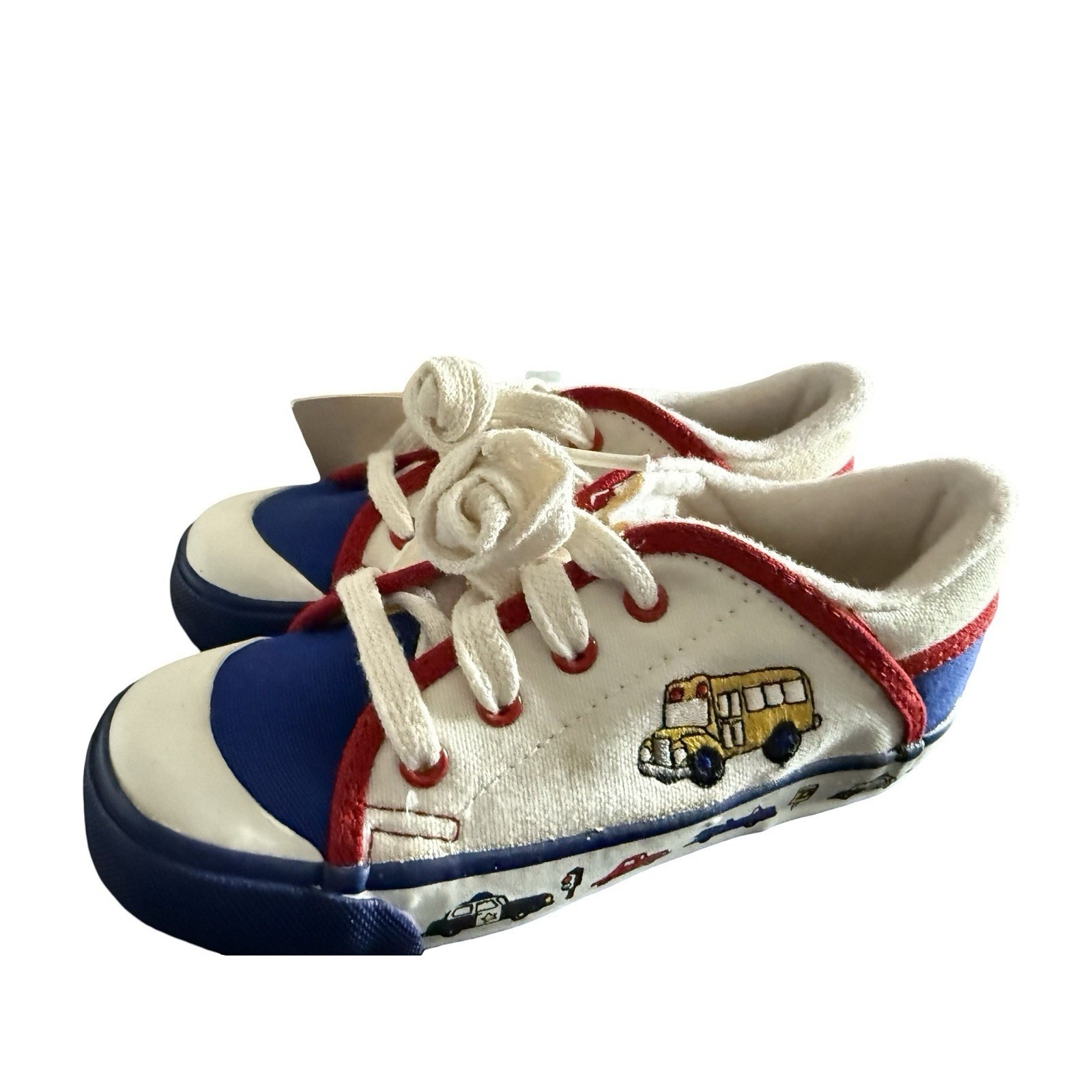 Vintage Keds Primary Colors Schoolbus Vehicles Cars Sneakers Shoes Sz 10 S — image 5 of 6